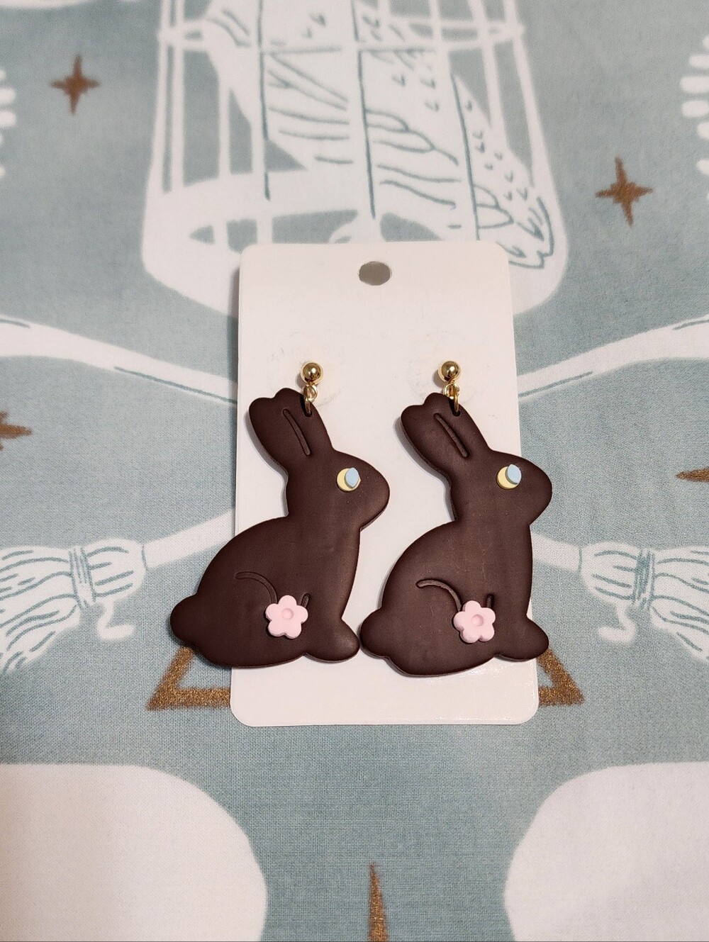 Easter Chocolate Bunny Earrings